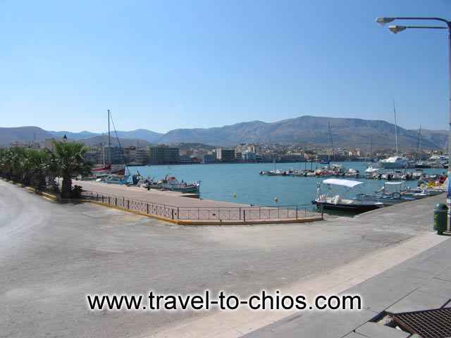 CHIOS PORT - View of the port of Chora (Chios town) in Greece