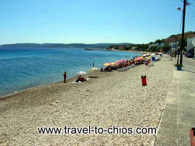 AGIA FOTIA - The beacutiful beach of Agia Fotini (or Agia Fotia) in Chios island Greece