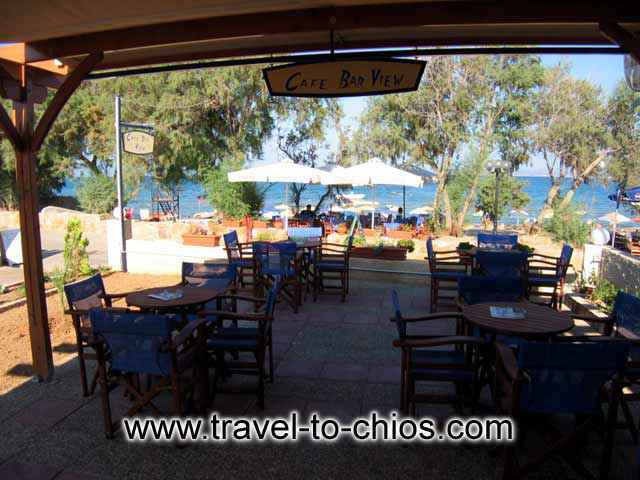 The bar - restaurant, of Karfas bay view apartments, is next to the beach of Karfas Village CLICK TO ENLARGE