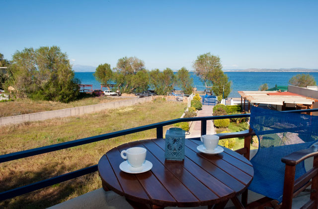 The view, from the Karfas bay view Studio's balcony, is viewing the sea at Karfas beach CLICK TO ENLARGE