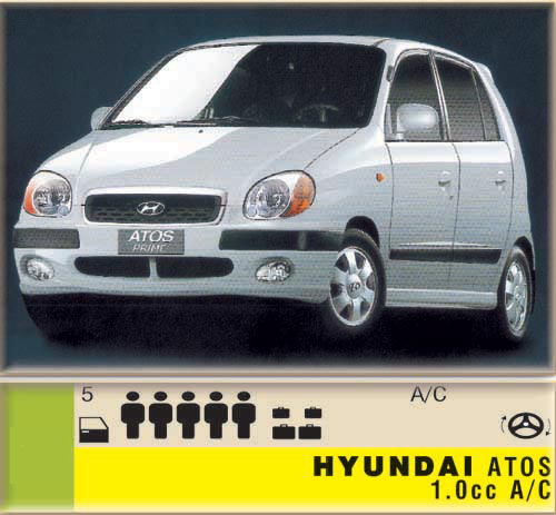 Hyundai Atos 1.0cc - A/C CLICK TO ENLARGE